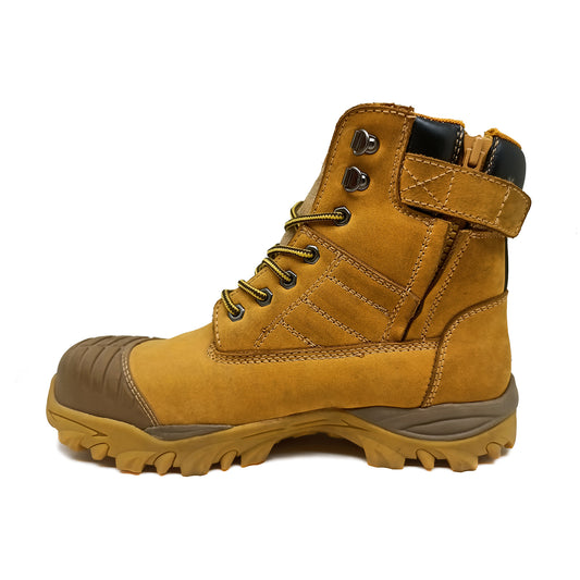 Zip Sided Lace Up Safety Boots EST-109B