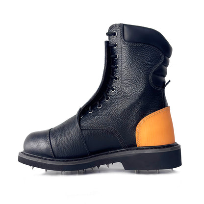 Level 3 Chain Saw Protection Safety Boots with replaceable threaded steel spikes  EST-185B