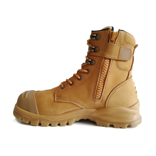 Zip Sided Lace Up Safety Boots EST-030B