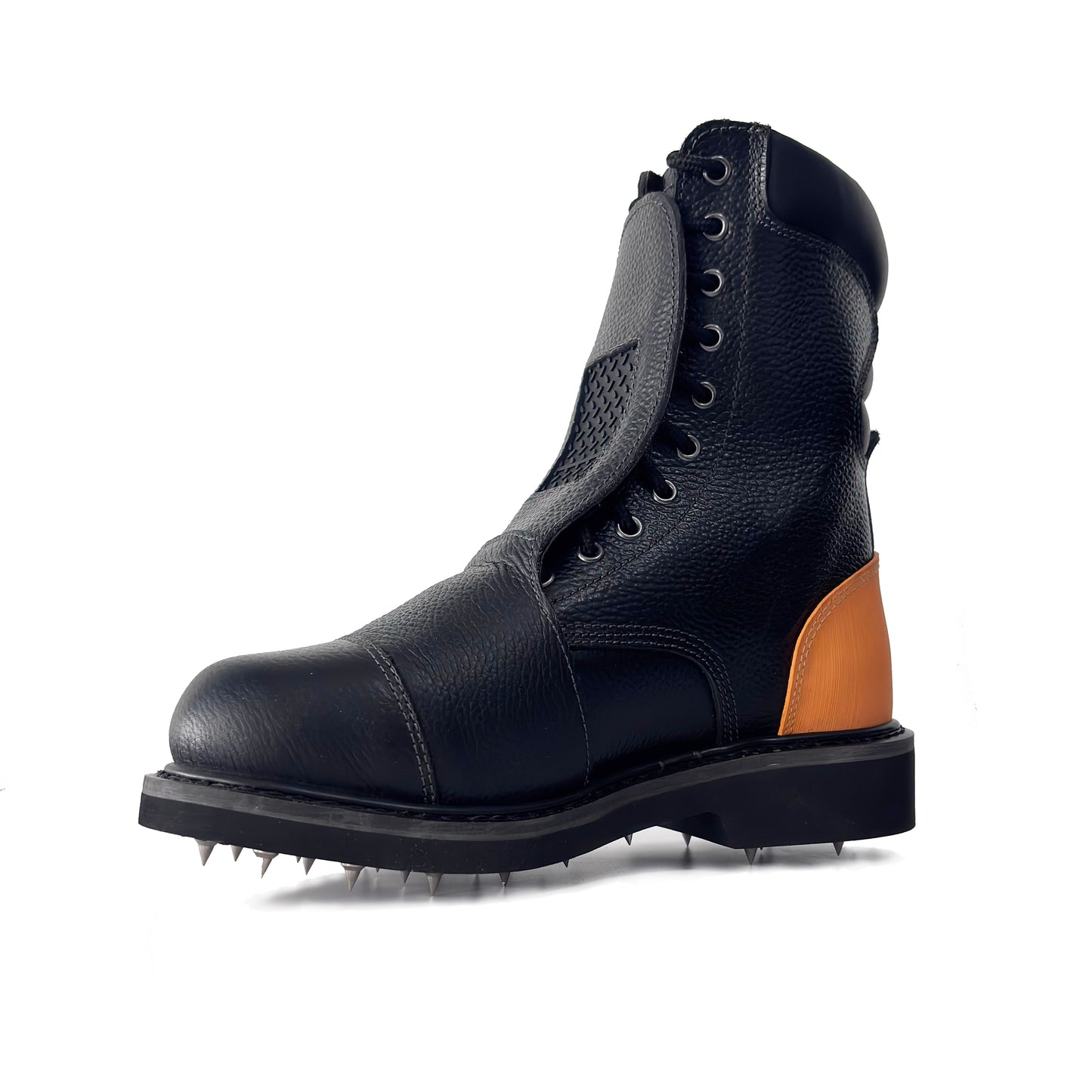 Level 3 Chain Saw Protection Safety Boots with replaceable threaded steel spikes  EST-185B