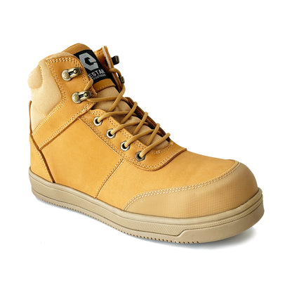 Zip Sided Lace Up Sports Trainer Safety Boots  EST-165B