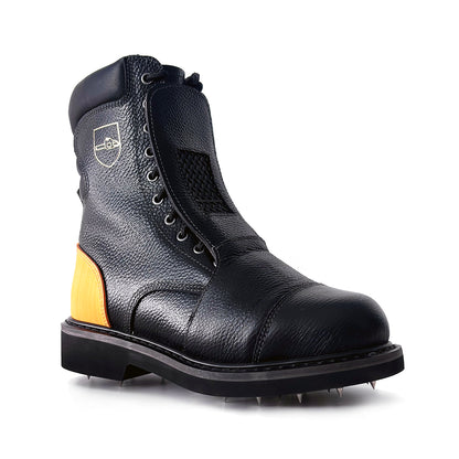 Level 3 Chain Saw Protection Safety Boots with replaceable threaded steel spikes  EST-185B