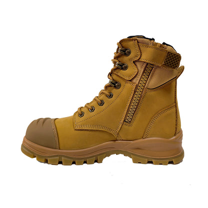 Zip Sided Lace Up Safety Boots EST-027B