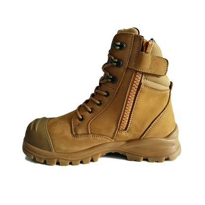 Zip Sided Lace Up Safety Boots EST-023B