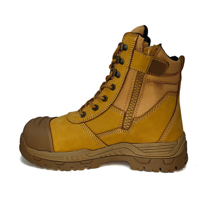 Zip Sided Lace Up Safety Boots EST-025B