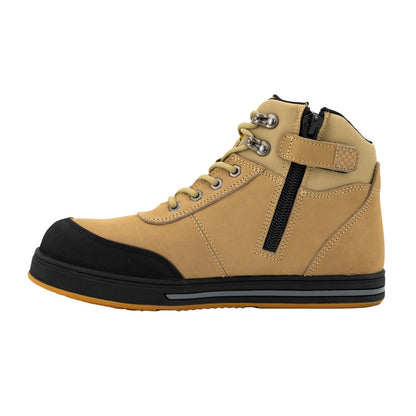 Zip Sided Lace Up Safety Boots EST-060B